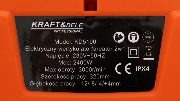 Aerator si scarificator electric 2400W 32cm (KD5190) [15]