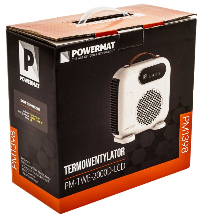 Aeroterma digitala 2000W cu display LCD si telecomanda PM1398 (PM-TWE-2000D-LCD) [8]