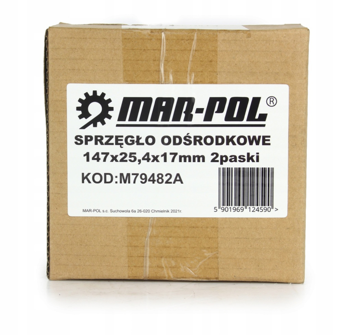 Ambreiaj centrifug 147mm x 25.4mm cu 2 canale pentru curele (M79482A) [6]