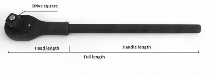 Antrenor cheie cu clichet impact Cr-Mo 3-4 lung 500mm (KD11764) [9]
