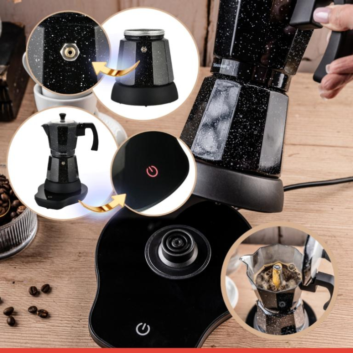 Aparat cafea espresso electric moka 500W 6 cesti cu incalzire integrata (KB-7998) [13]