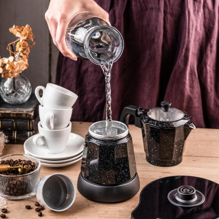 Aparat cafea espresso electric moka 500W 6 cesti cu incalzire integrata (KB-7998) [14]