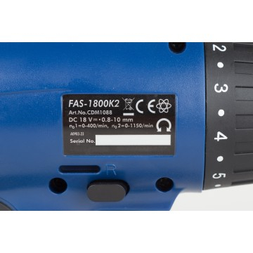 Aparat de gaurit, insurubat, bormasina fara fir 18v (FAS-1800K2) [6]