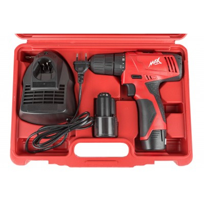 Aparat de gaurit, insurubat, bormasina fara fir li-ion de 12v cu 2 baterii (MXCCD12L) [3]