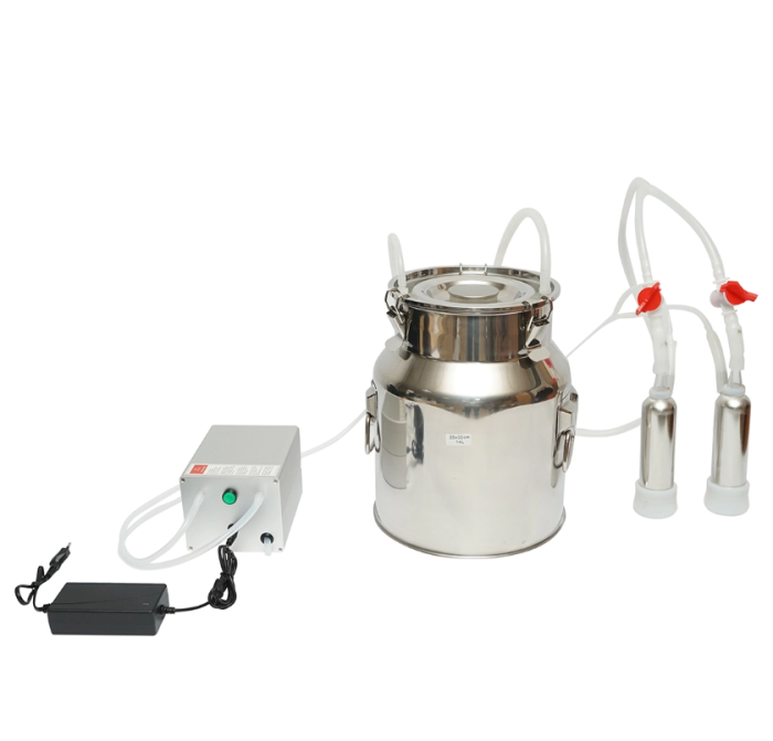 Aparat de muls 60W, 220V cu 1 post pentru vaci, bidon inox 14L (DISPL02) [1]