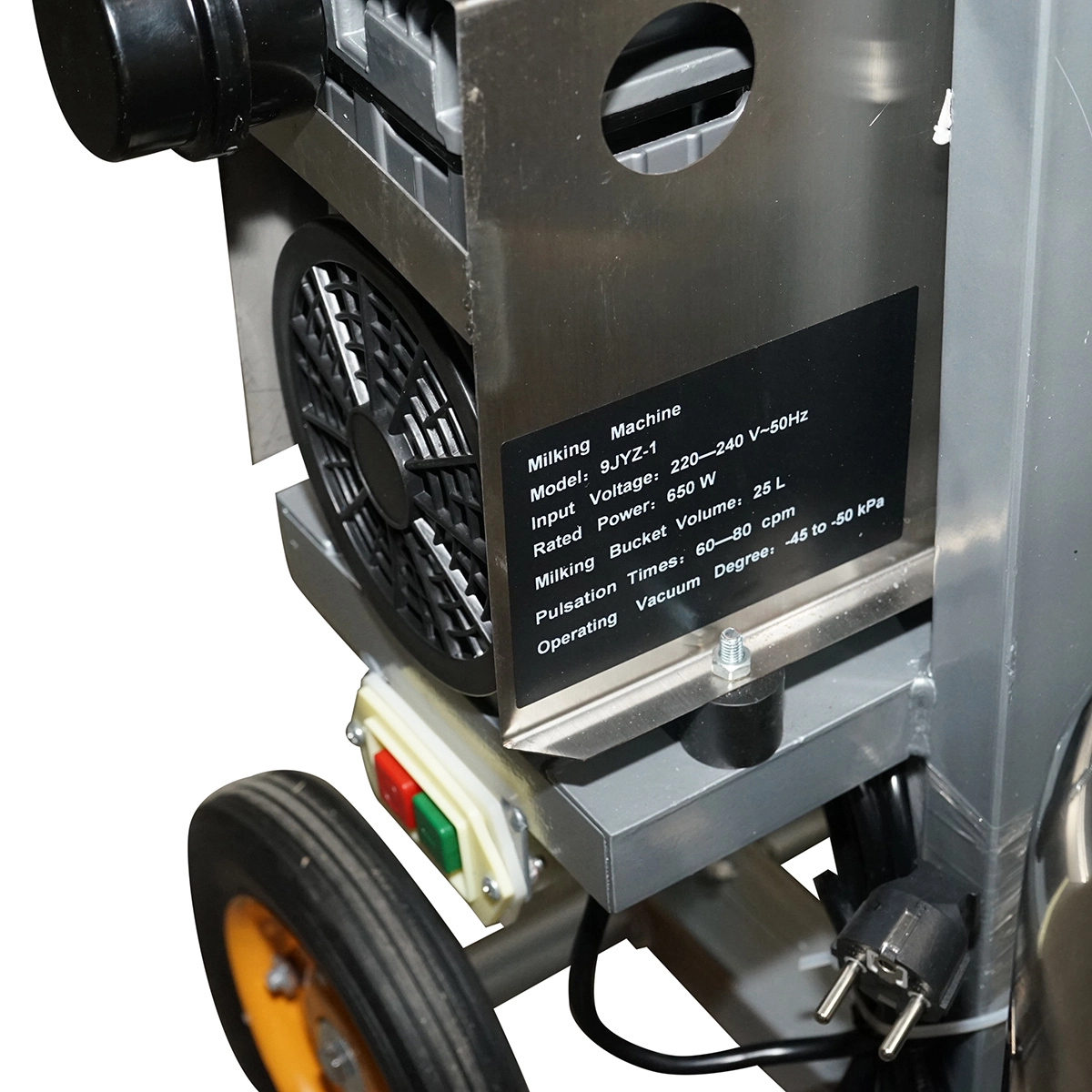 Aparat de muls vaci 1 post 650W, bidon inox 25L, grup de muls cu 4 mansoane, presiune vid 45-50 kPa, pulsatii 60-80 cpm (DISPK75) [9]