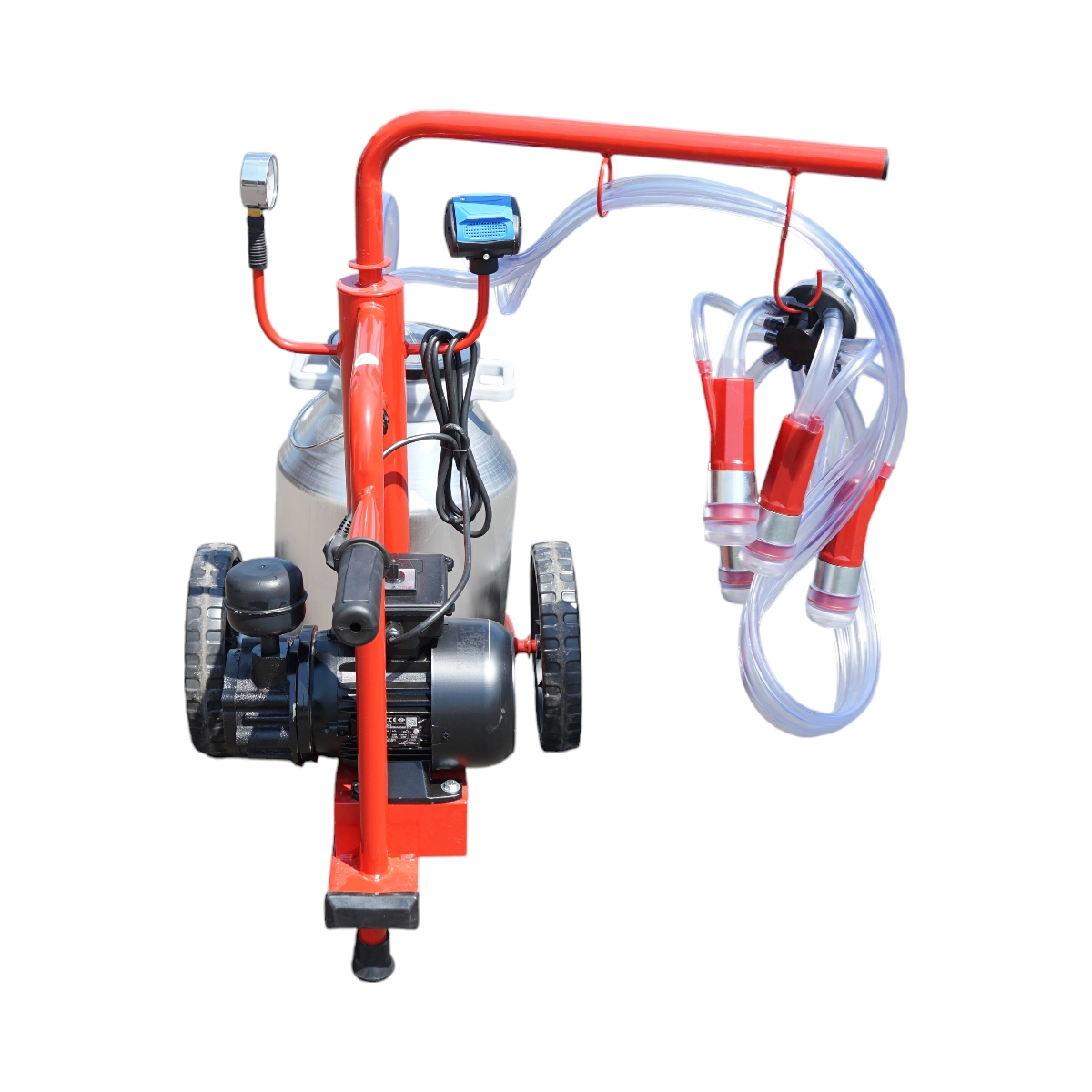 Aparat de muls vaci 1 post bidon 30L aluminiu cu vid in cadru vacuum DISDT46 (BK98077) [4]