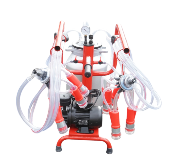 Aparat de muls vaci 2 posturi bidon 40L aluminiu cu vid in cadru (vacuum) DISDT07 (BK98081) [3]