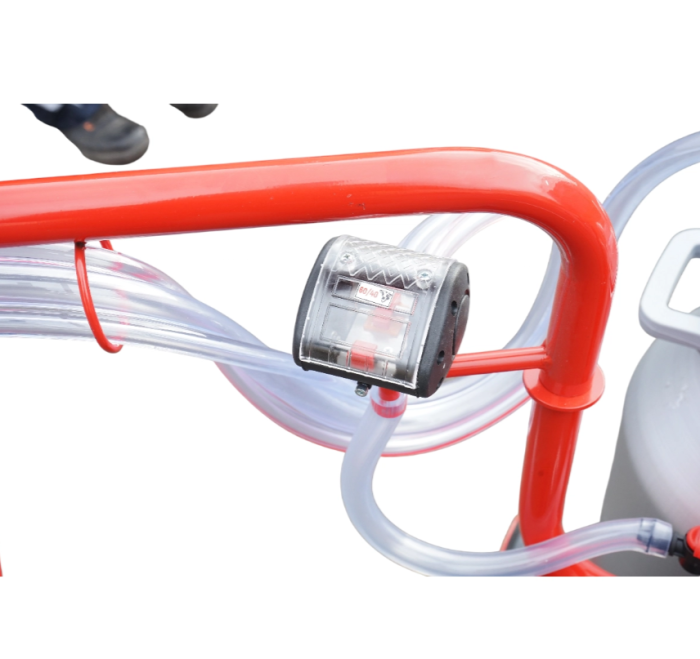 Aparat de muls vaci 2 posturi bidon 40L aluminiu cu vid in cadru (vacuum) DISDT07 (BK98081) [8]