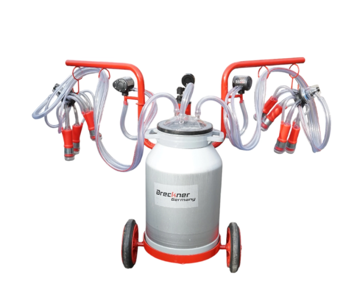 Aparat de muls vaci 2 posturi bidon 40L aluminiu cu vid in cadru (vacuum) DISDT07 (BK98081) [1]