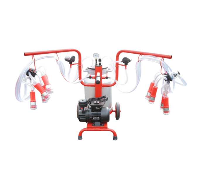 Aparat de muls vaci 2 posturi bidon 40L aluminiu cu vid in cadru (vacuum) DISDT07 (BK98081) [5]