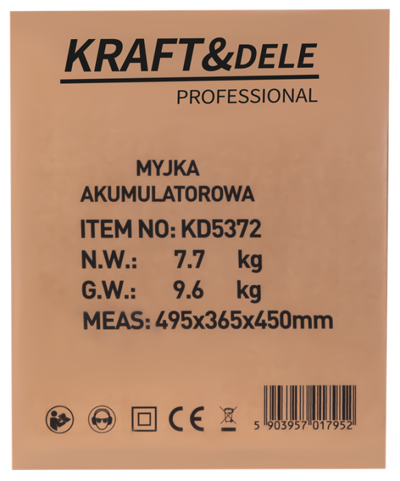 Aparat de spalat cu presiune cu acumulator rezervor 20L 700W 42V 3000 mAh 200 bar 260 l/h (KD5372) [16]