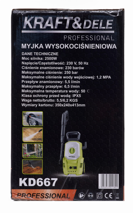 Aparat de spalat jet cu presiune, 2500 W, 250 bar (KD667) [15]
