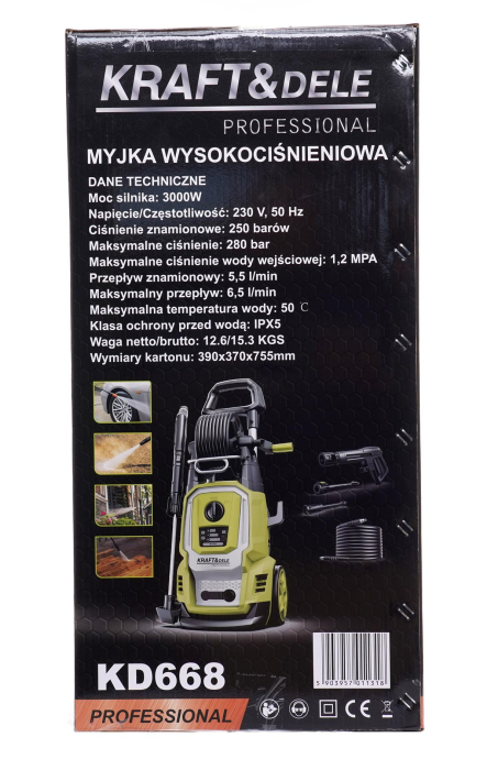Aparat de spalat jet cu presiune, 3000 W, 280 bar 7.5 Lmin (KD668) [16]