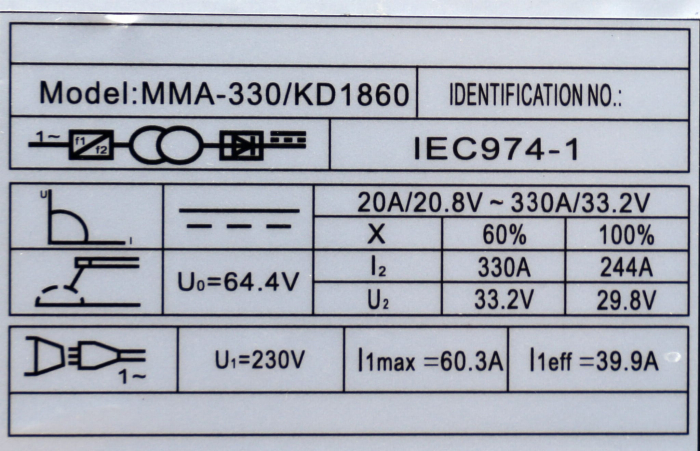 Aparat de sudură cu invertor MMA 330A (KD1860) [14]