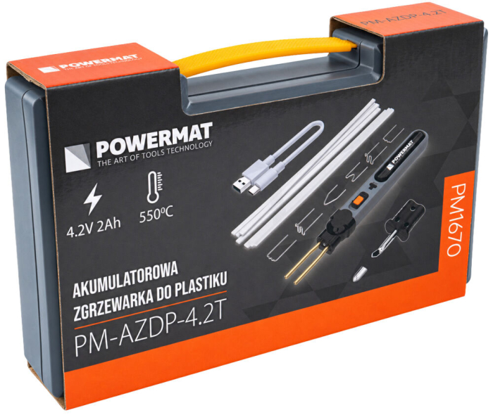 Aparat de sudura plastic fara fir 4,2V cu 300 capse si baterie 2000 mAh PM1670  (PM-AZDP-4.2T) [7]