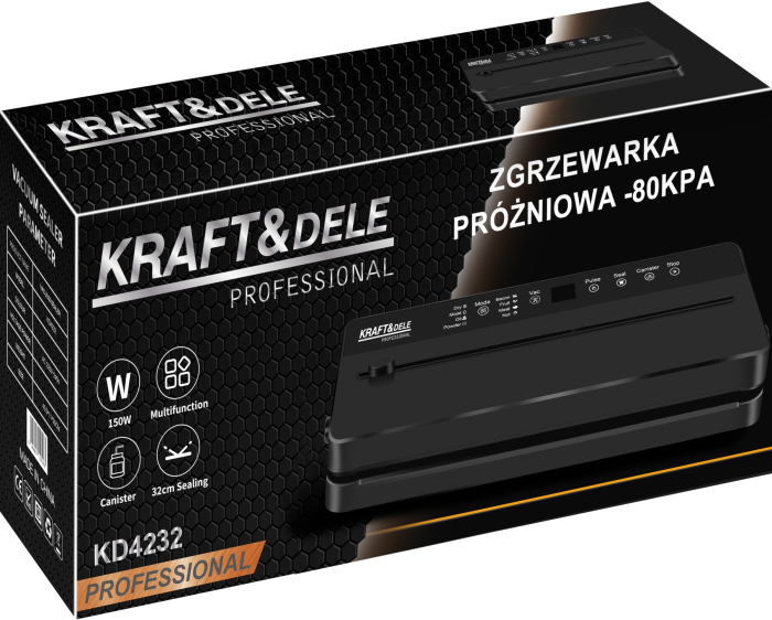 Aparat de vidat si sigilat 150W, 30 cm, -80 kPa, cu mod puls (KD4232) [14]