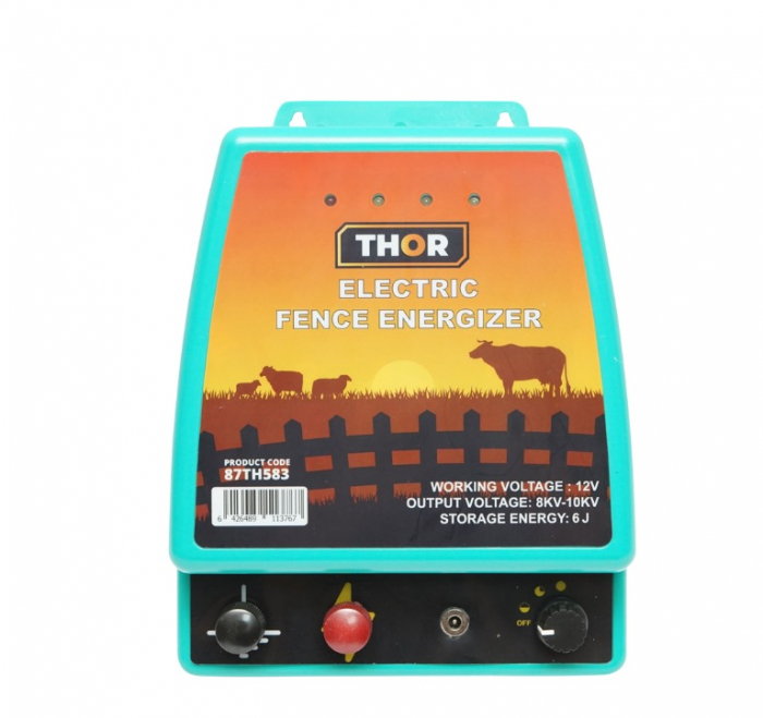 Aparat generator de impulsuri 6 Joule pentru gard electric 12V220V Thor (87TH583) [1]