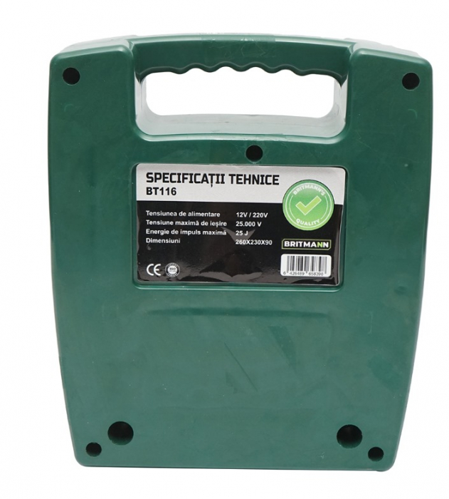 Aparat generator impulsuri 25 Joule pentru gard electric 12V 220V (BT116) [5]