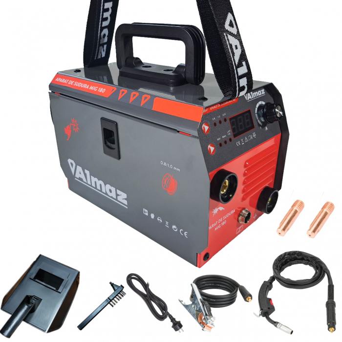Aparat invertor de sudura MIG 180 sarma fara gaz  (AZ-ES047) [1]