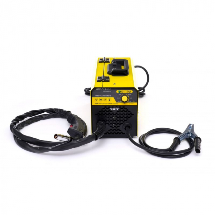 Aparat, invertor de sudura MIG 200A sarma fara gaz + 2 role + accesorii (KD810+2F) [3]