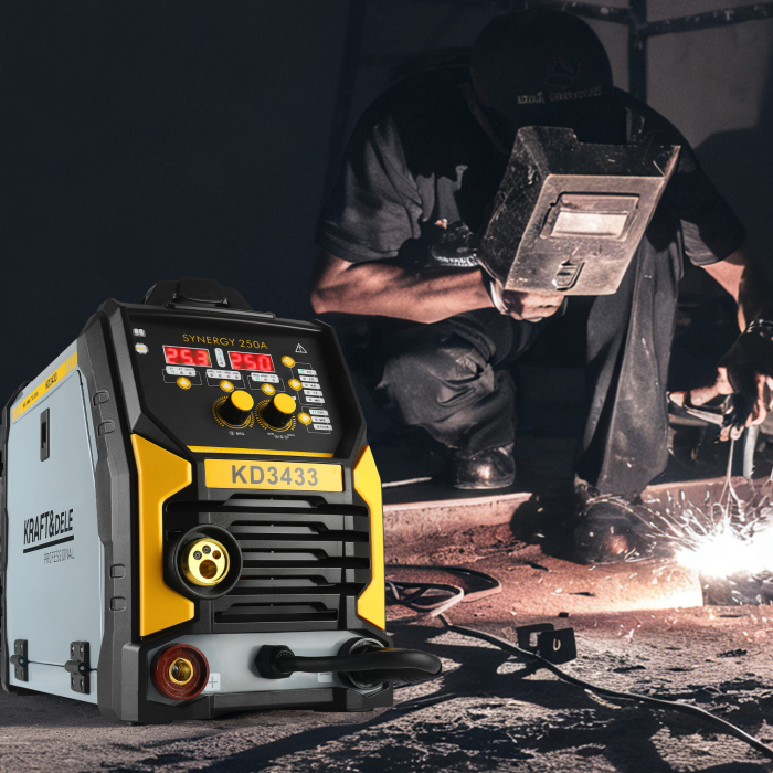 Aparat Invertor de sudura MIGMAG, MMA, Lift-TIG, 250A, 0,6-1,2mm sarma flux cu gaz sau fara CO2 (KD3433) [15]