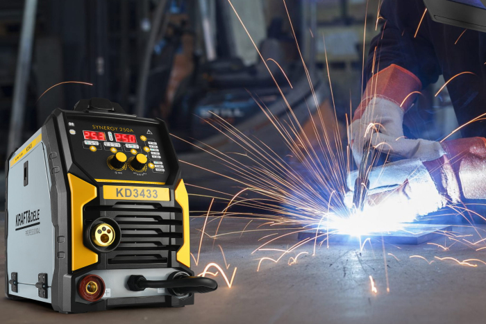 Aparat Invertor de sudura MIGMAG, MMA, Lift-TIG, 250A, 0,6-1,2mm sarma flux cu gaz sau fara CO2 (KD3433) [18]