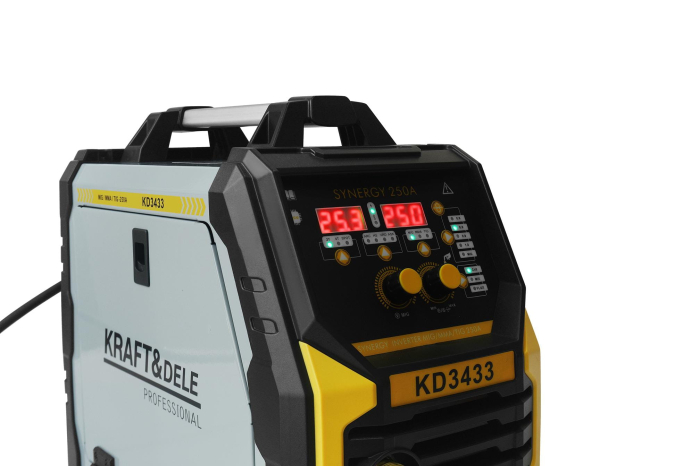 Aparat Invertor de sudura MIGMAG, MMA, Lift-TIG, 250A, 0,6-1,2mm sarma flux cu gaz sau fara CO2 (KD3433) [3]