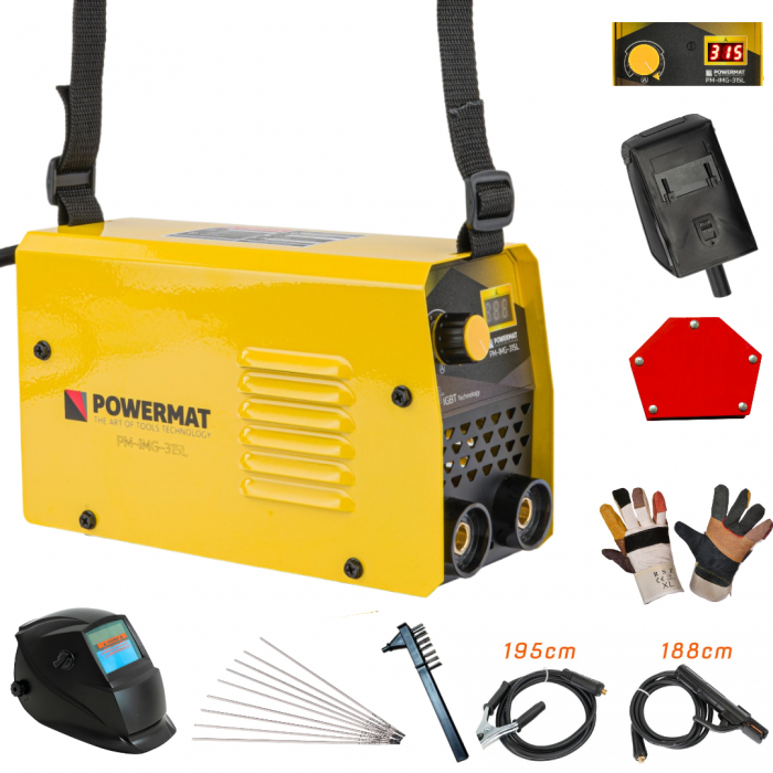 Aparat invertor sudura 315A+masca automata+palmari+magnet+electrozi (PM1241FULL) [2]