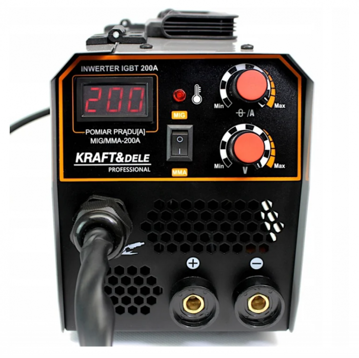 Aparat invertor sudura MIG MMA 200A electrozi sarma flux fara gaz + Masca sudura cu inchidere automata (KD1788+V75207) [5]