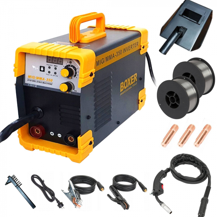 Aparat invertor sudura MIG MMA 350A + 2 role fir flux fara gaz + accesorii (SR-2008+2F) [1]