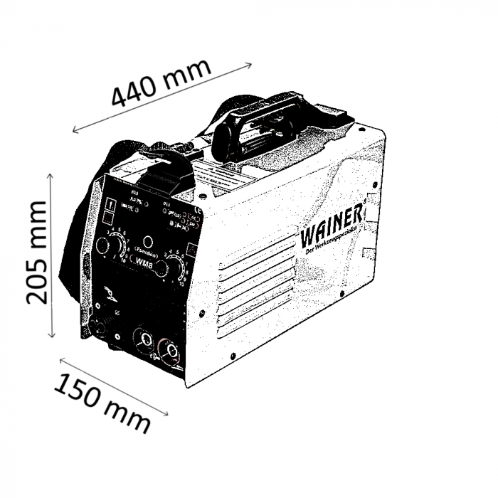 Aparat invertor sudura MIG MMA 350A electrozi sarma flux fara gaz (WM8) [7]