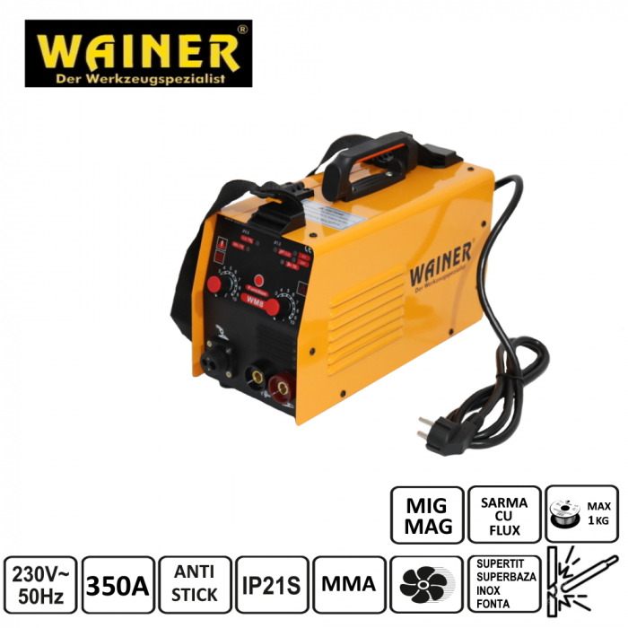 Aparat invertor sudura MIG MMA 350A + fir sudura flux fara gaz (WM8+F) [10]