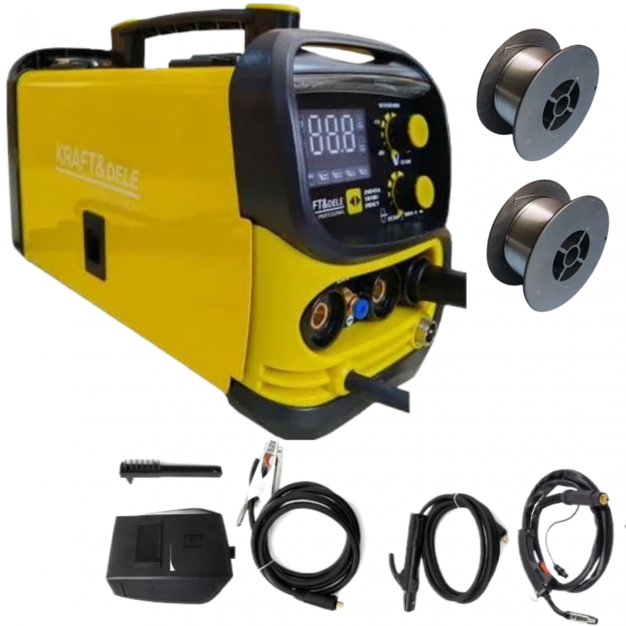 Aparat, invertor sudura MIG MMA TIG 220A sarma flux fara gaz + 2 role sarma flux fara gaz (kd1882+2f) [1]