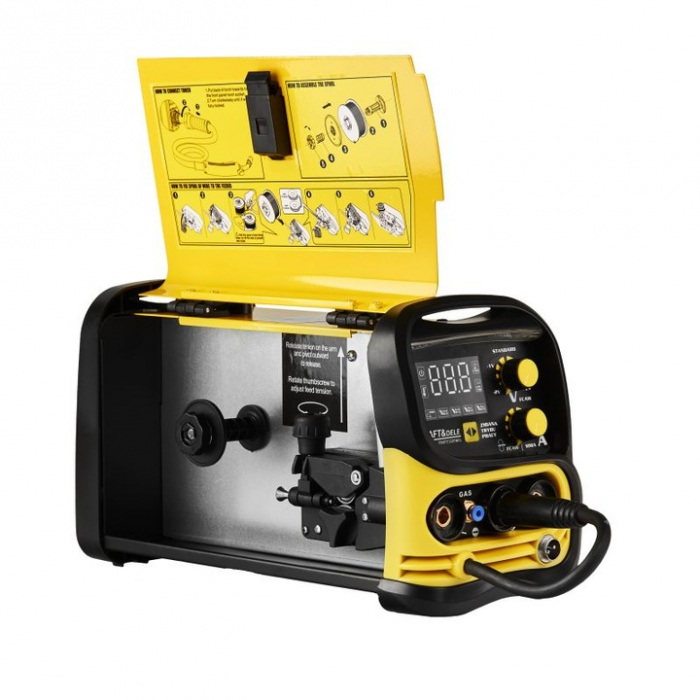 Kit pachet aparat, invertor sudura + butelie + regulator gaz MIG MMA TIG 220A sarma flux fara gaz (KD1882+(2)) [13]