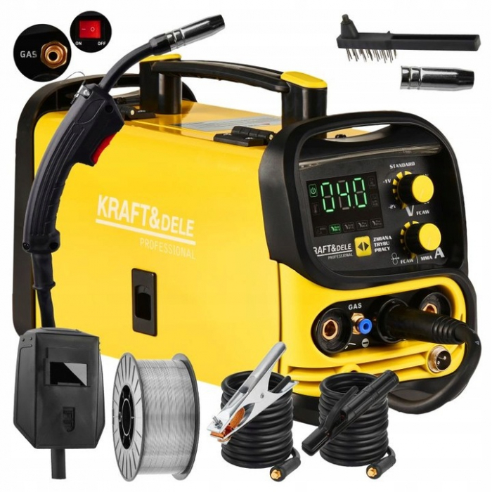 Kit pachet aparat, invertor sudura + butelie + regulator gaz MIG MMA TIG 220A sarma flux fara gaz (KD1882+(2)) [2]