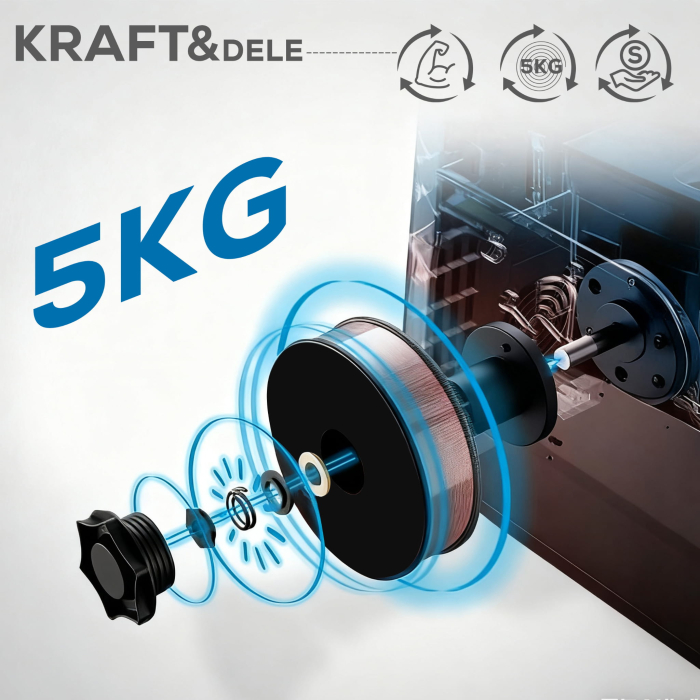 Aparat, invertor sudura MIG MMA TIG 255A sarma flux fara gaz (KD3434) [6]