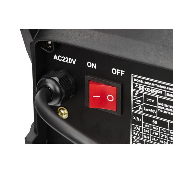 Aparat, invertor sudura MIG MMA TIG LIFT 220A sarma flux fara gaz (KD3421) [7]