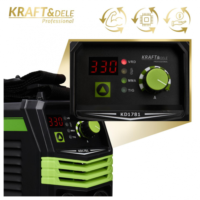 BlackFriday Aparat invertor sudura sudat 330 Amperi + accesorii (KD1781) [25]