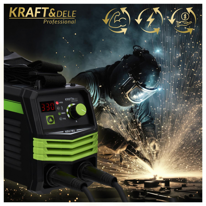 Aparat invertor sudura sudat 330 Amperi + accesorii (KD1781) [11]