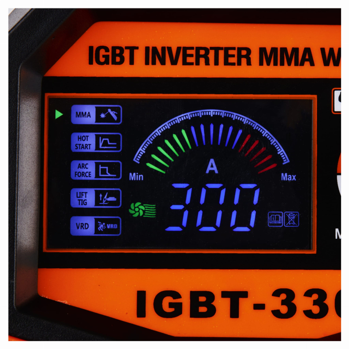 Aparat invertor sudura sudat 330 Amperi LCD IGBT MMA + accesorii (KD1878) [2]