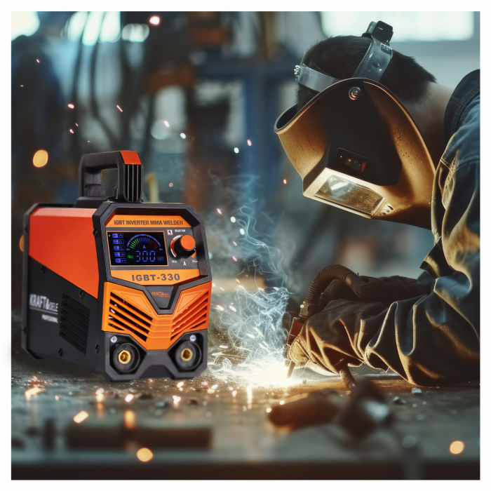 Aparat invertor sudura sudat 330 Amperi LCD IGBT MMA + accesorii (KD1878) [9]