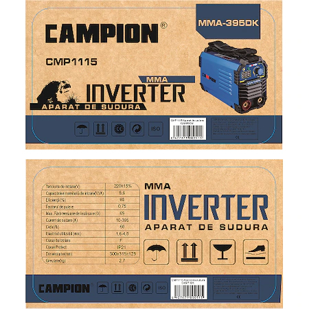 Aparat invertor sudura sudat 395DK + accesorii cablu 3m (CMP1115) [8]