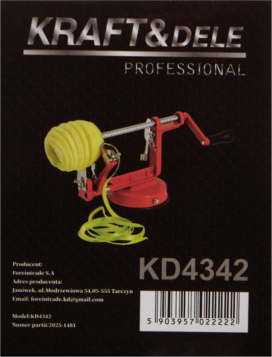 Aparat manual 2 in 1 pentru curatat si feliat legume, cu lama din inox si ventuza de fixare (KD4342) [15]