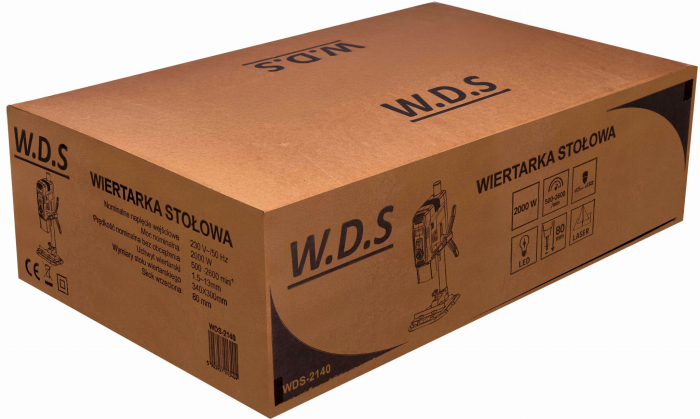 Aparat, masina de gaurit, bormasina fixa 13mm 2000W de banc coloana verticala afisaj Digital (WDS2140) [19]