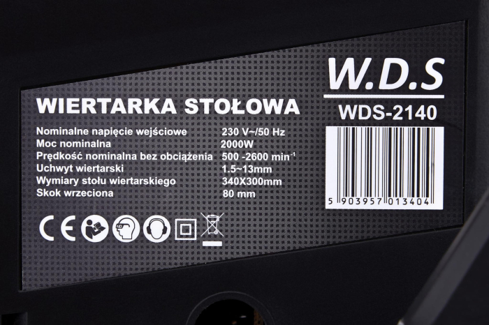 Aparat, masina de gaurit, bormasina fixa 13mm 2000W de banc coloana verticala afisaj Digital (WDS2140) [5]