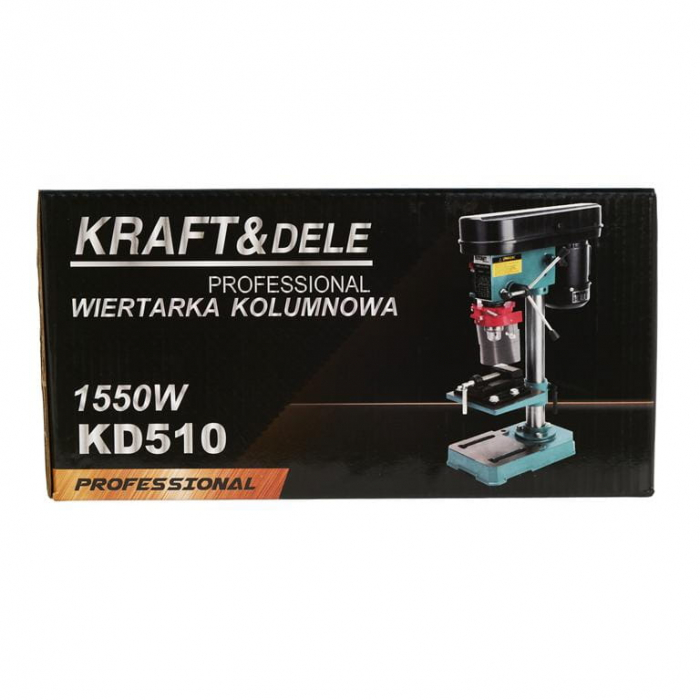 Aparat, masina de gaurit, bormasina fixa 1550W de banc coloana verticala (KD510) [4]