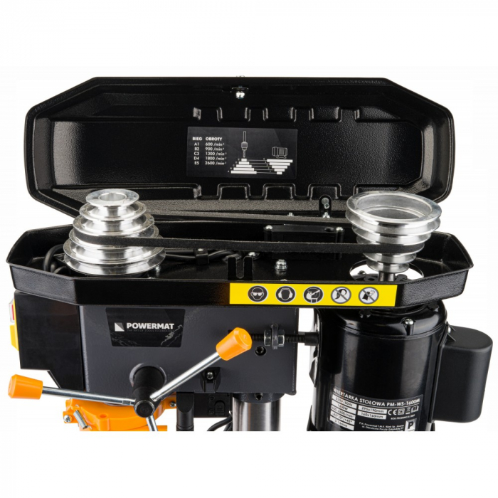 Aparat, masina de gaurit, bormasina fixa 1600W 16mm cu laser de banc coloana verticala (PM0924) [6]