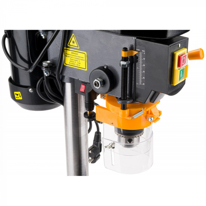 Aparat, masina de gaurit, bormasina fixa 1600W 16mm cu laser de banc coloana verticala (PM0924) [8]