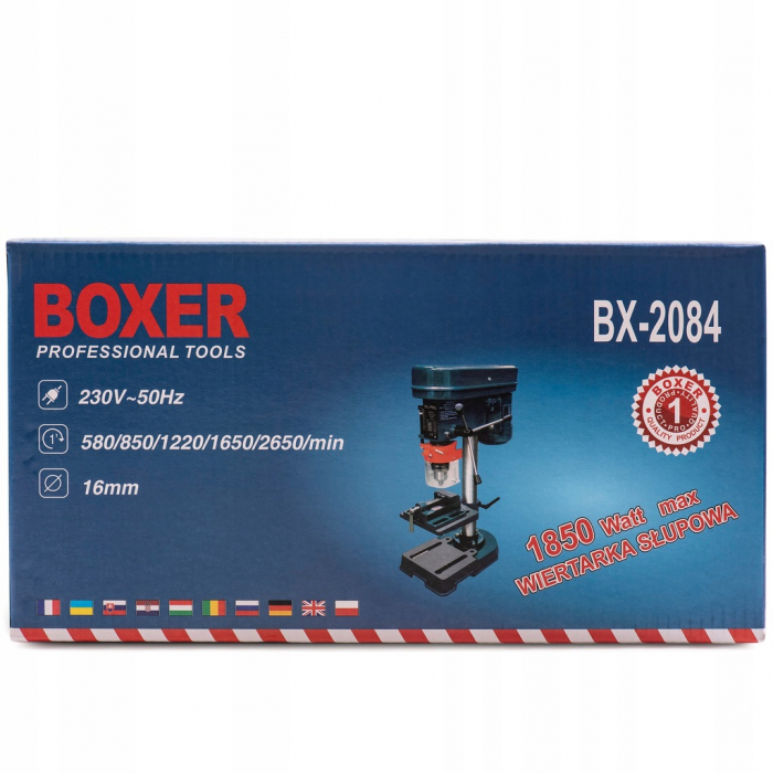 Aparat, masina de gaurit, bormasina fixa 1850W 16mm de banc coloana verticala (BX-2084) [7]
